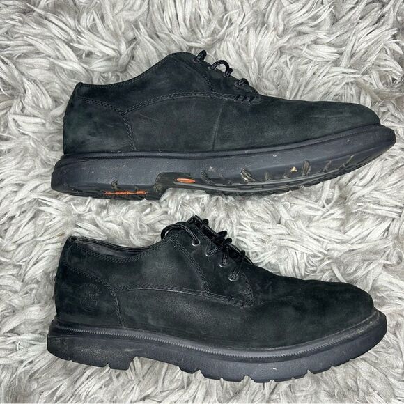 Timberland black suede lace up waterproof oxfords men’s shoe size 7.5 main image 4
